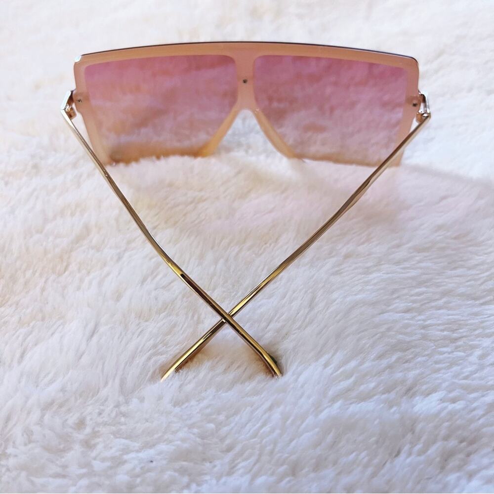 Ariel Pink Rectangle Full Frame Sunglasses - Picture 9 of 11